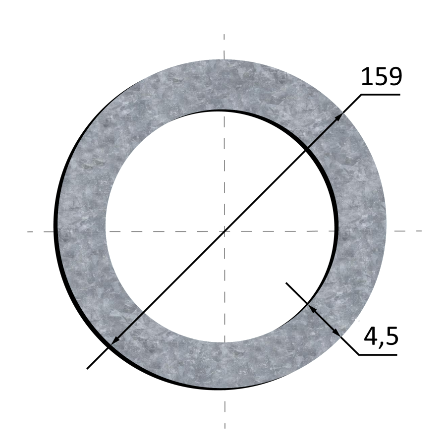 Труба оцинкованная 159х4,5