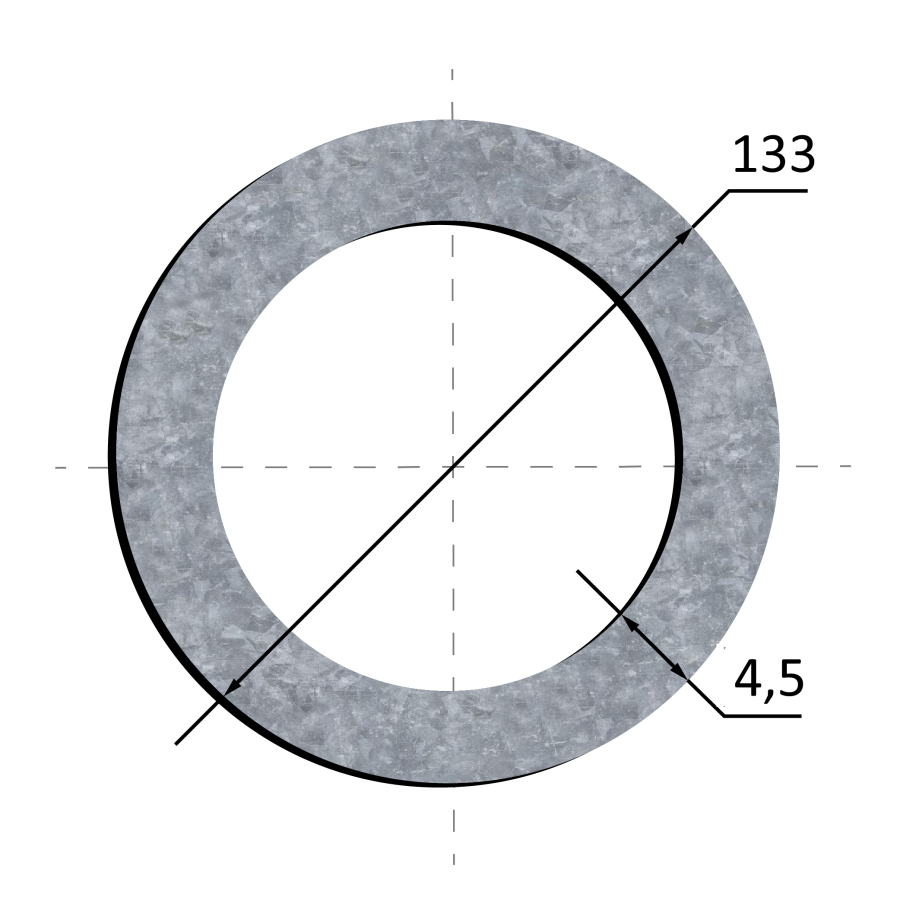 Труба оцинкованная 133х4,5