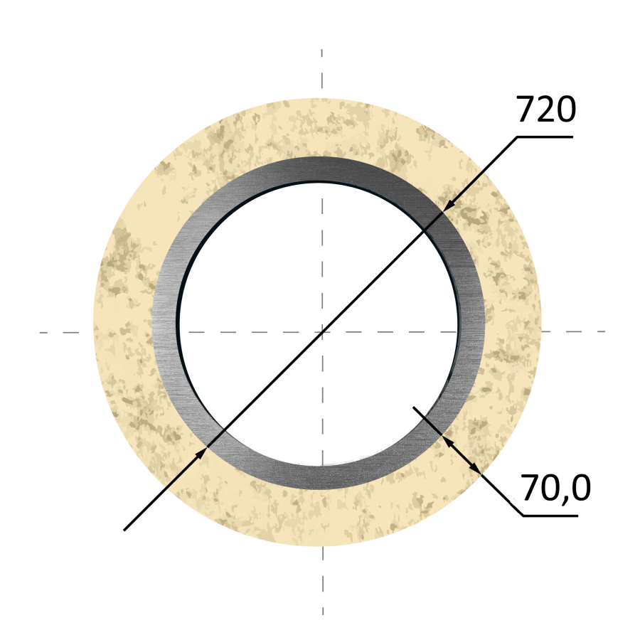 Труба 720х9 в ППМ изоляции