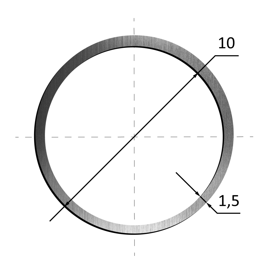 Труба бесшовная х/д 10х1,5