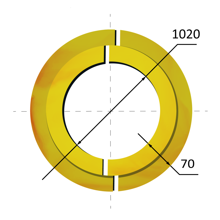 Скорлупа ППУ 1020х70